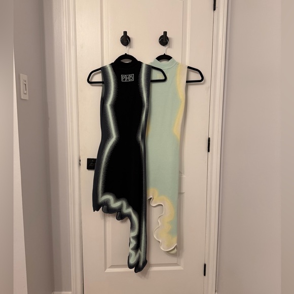 PH5 Wavy Asymmetrical Dress in Black & White - Picture 5 of 6